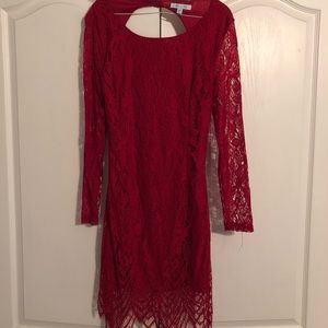 LACE OPEN BACK DRESS